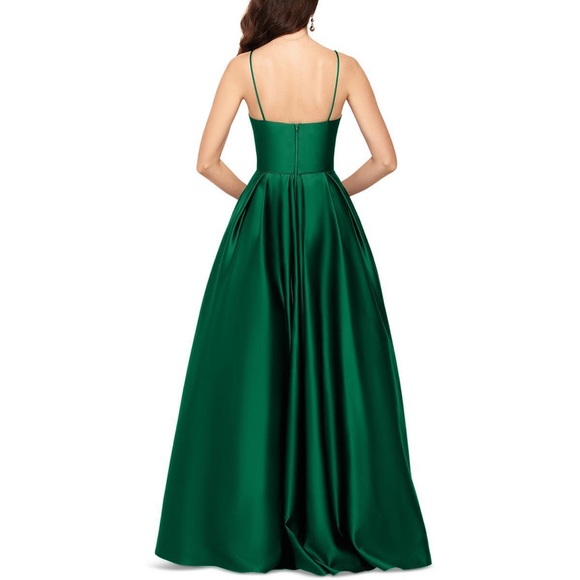 B&A Betsy and Adam Women’s prom emerald green Strapless floor length Maxi Dress - Picture 3 of 7